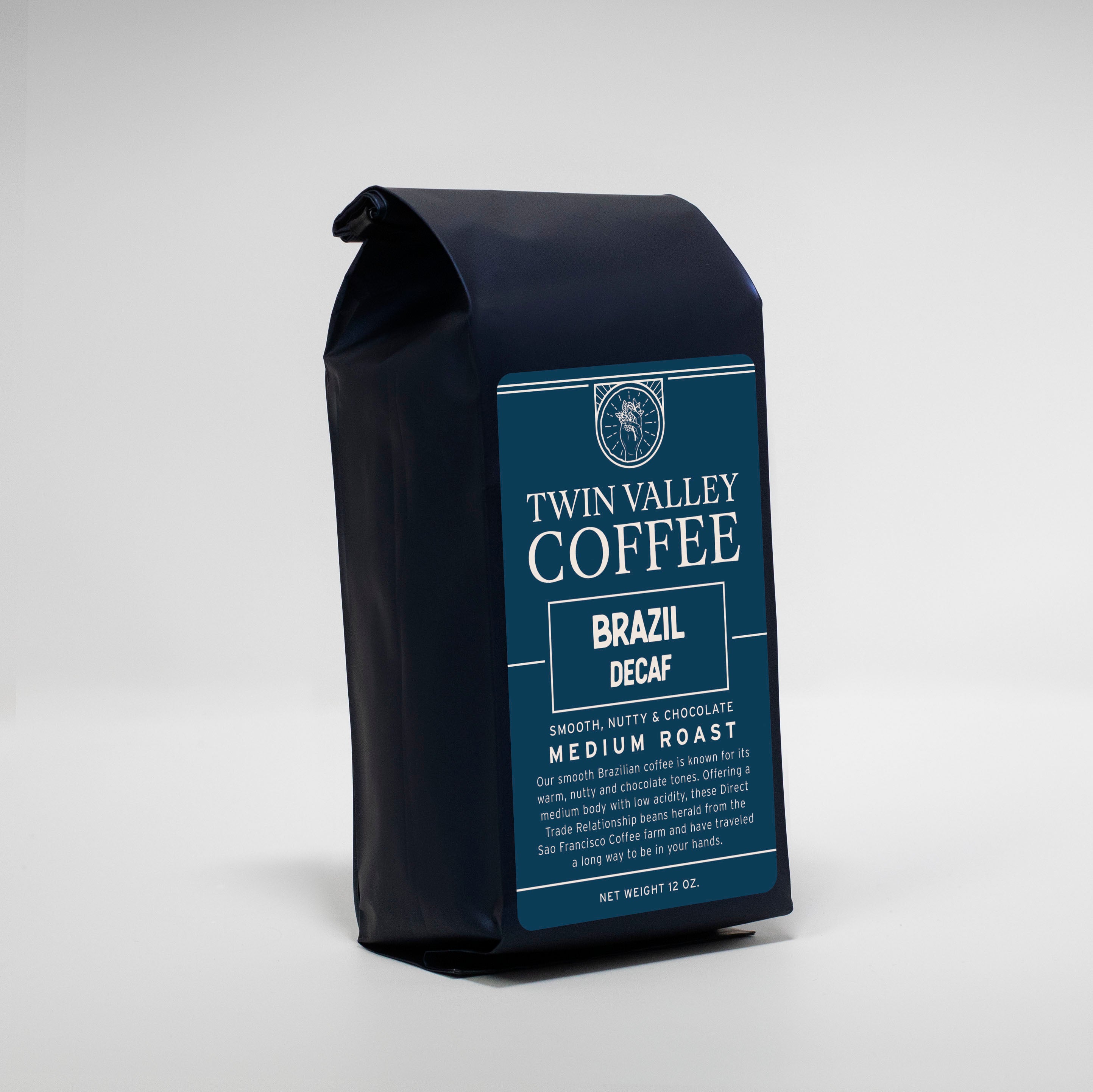 Brazil Decaf Coffee Beans – Smooth, Nutty & Chocolate | Twin