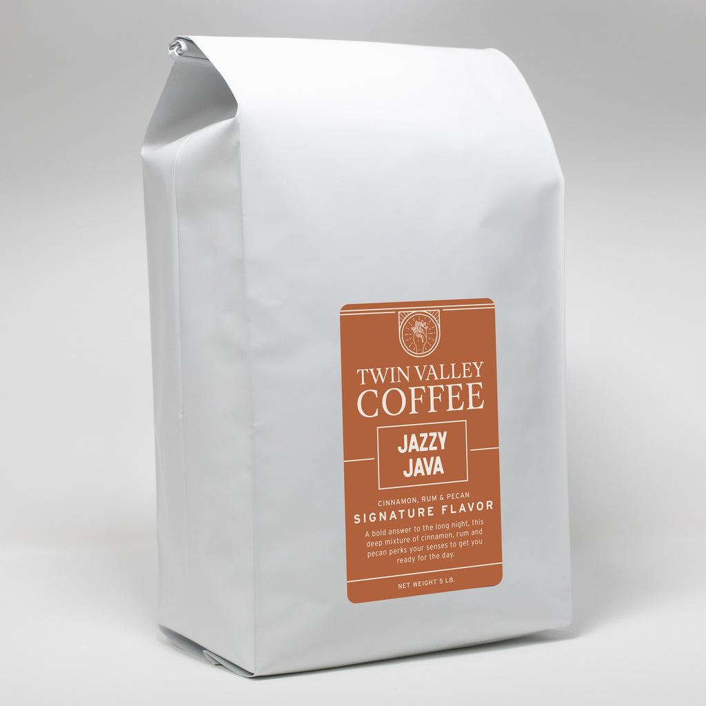 Jazzy Java Coffee Beans – Cinnamon, Rum & Pecan | Twin Valley Coffee